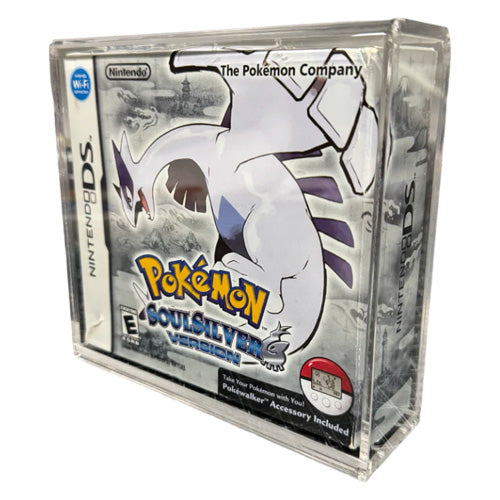 Acrylic Hard Case for NINTENDO DS SOULSILVER HEARTGOLD Video Game Box (4mm thick, UV & Slide Bottom) - for just $24.99! 