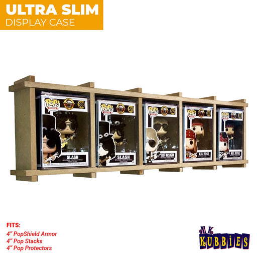 KUBBIE ULTRA SLIM (1x5) - In Box Display Case for Funko Pops, Wall Mountable & Stackable Pop Shelf (MDF Wood) - for just $39.99! 