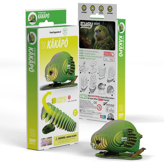 Kakapo 3D Cardboard Model Kit Eugy - for just $11.99! 