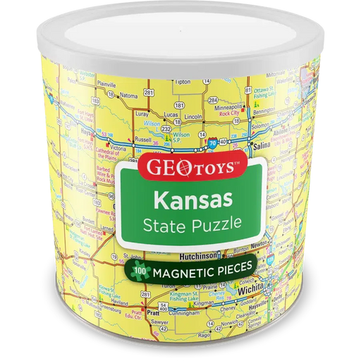 Kansas State 100 Piece Magnetic Jigsaw Puzzle Geotoys - for just $11.99! 