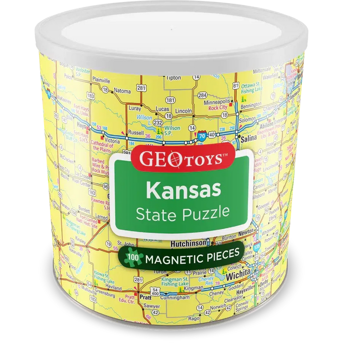 Kansas State 100 Piece Magnetic Jigsaw Puzzle Geotoys - for just $11.99! 