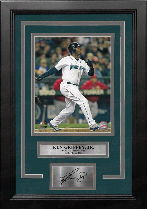 Ken Griffey Jr. Swing Seattle Mariners 8" x 10" Framed Baseball Photo with Engraved Autograph - for just $79.99! 