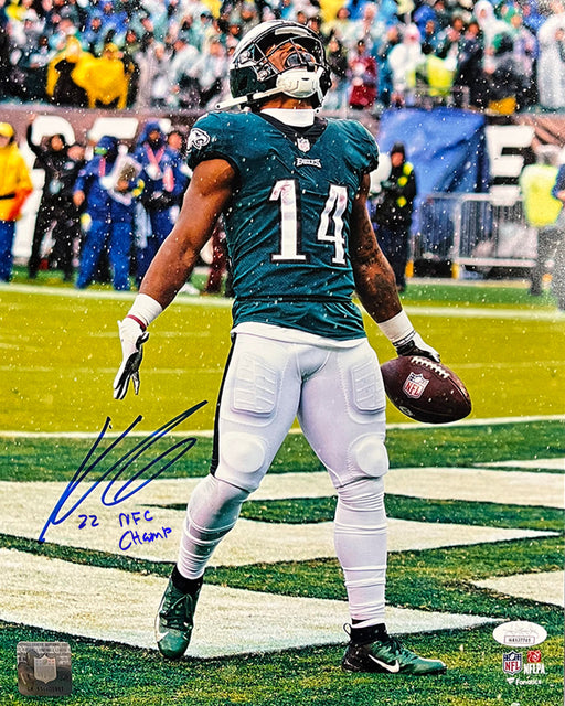 Kenneth Gainwell Touchdown Celebration Philadelphia Eagles Autographed Football Photo - for just $59.99! 