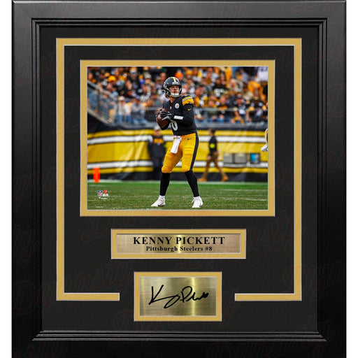 Kenny Pickett in Action Pittsburgh Steelers 8" x 10" Framed Football Photo with Engraved Autograph - Premium Engraved Signatures - Just $29! Shop now at Retro Gaming of Denver