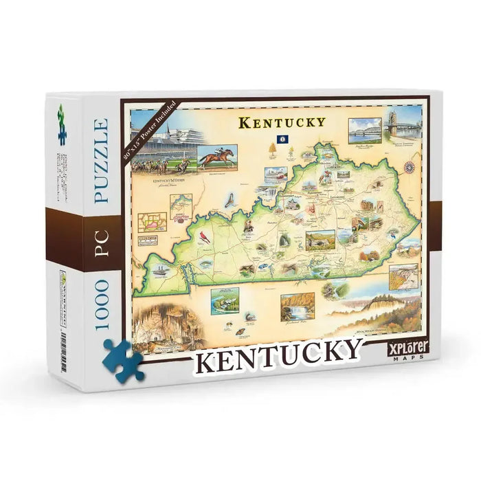 Kentucky 1000 Piece Jigsaw Puzzle Xplorer Maps - for just $24.99! 