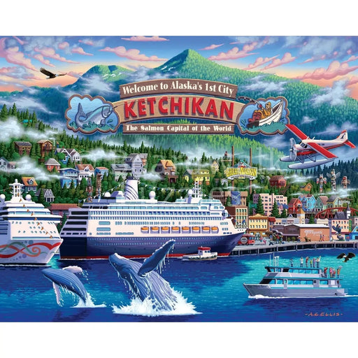 Ketchikan Alaska 210 Piece Jigsaw Puzzle Boardwalk - for just $11.99! 
