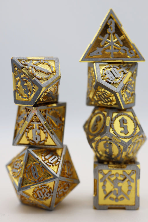 Crossed Swords: King Slayer's Sword - Metal RPG Dice Set - for just $39.99! 