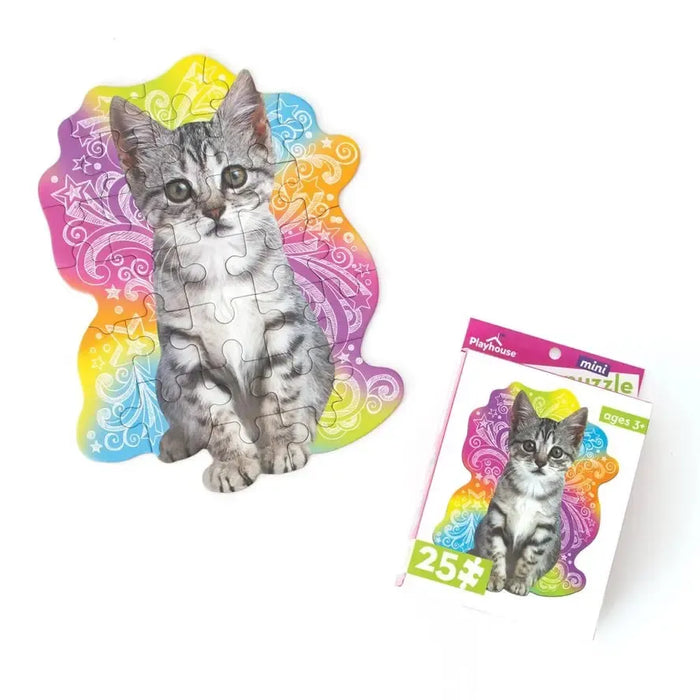 Kitten 25 Piece Mini Shaped Jigsaw Puzzle Paper House - for just $7.99! 