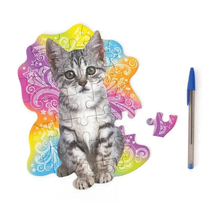Kitten 25 Piece Mini Shaped Jigsaw Puzzle Paper House - for just $7.99! 