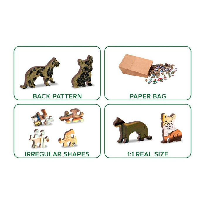 Kitten Kitchen Capers 1010 Piece Wood Jigsaw Puzzle Wooden City - for just $49.99! 