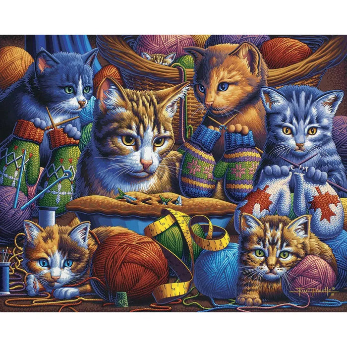 Kitten Knittin' Mittens 300 Piece Jigsaw Puzzle Dowdle - for just $19.99! 