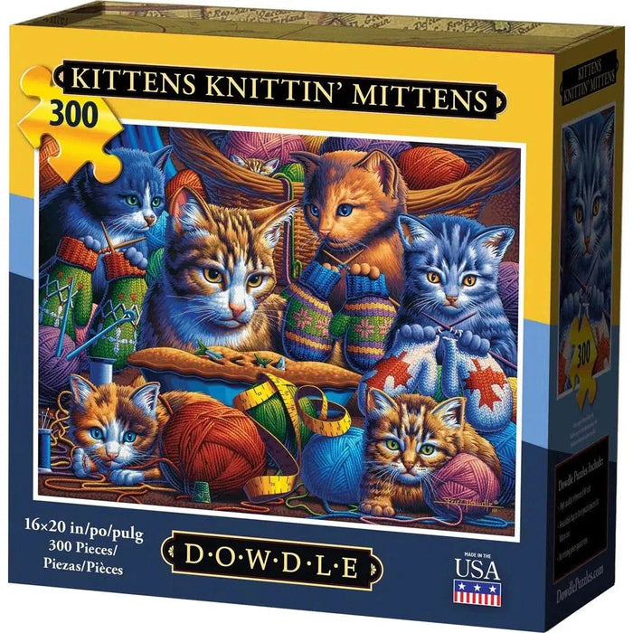 Kitten Knittin' Mittens 300 Piece Jigsaw Puzzle Dowdle - for just $19.99! 