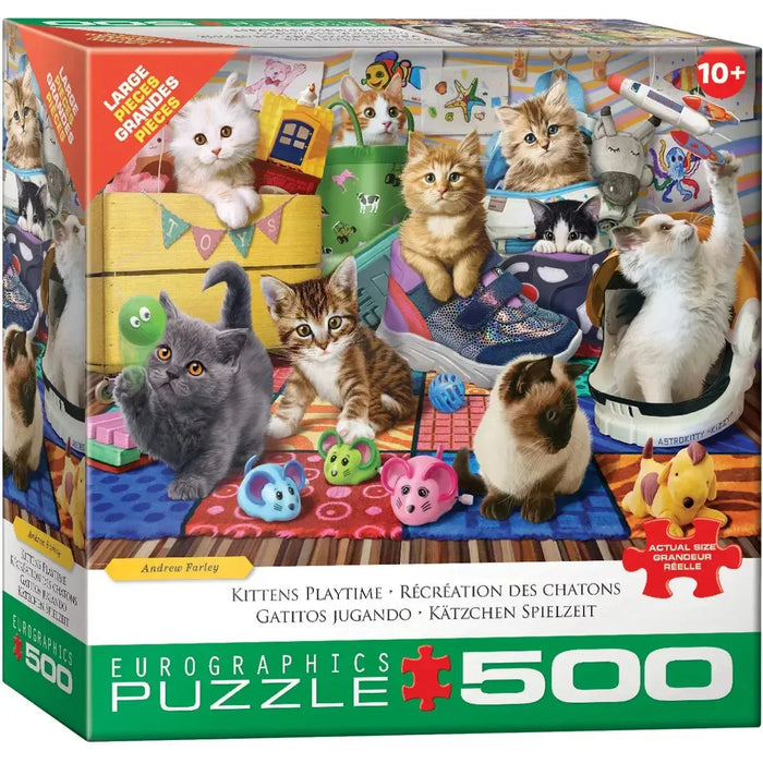 Kittens Playtime 500 Piece Jigsaw Puzzle Eurographics - for just $17.99! 