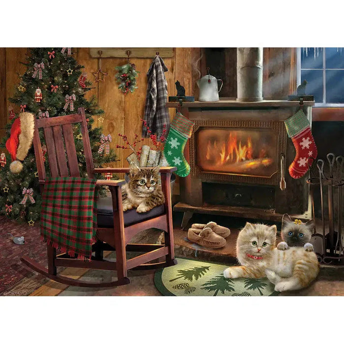 Kittens by the Stove 500 Piece Jigsaw Puzzle Cobble Hill - for just $17.99! 