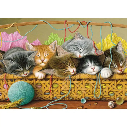 Kittens in Basket 35 Piece Tray Jigsaw Puzzle Cobble Hill - for just $9.99! 