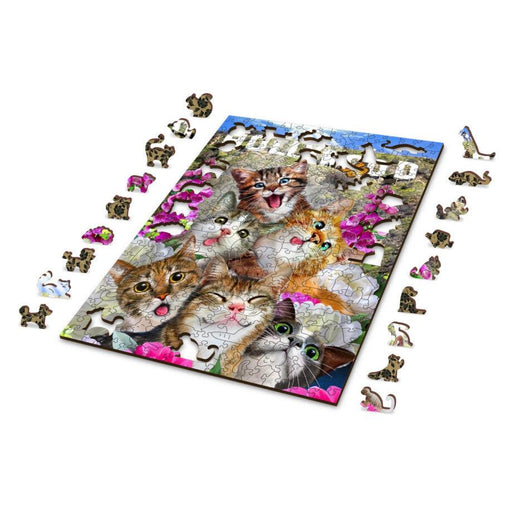 Kittens in Hollywood 300 Piece Wood Jigsaw Puzzle Wooden City - for just $24.99! 