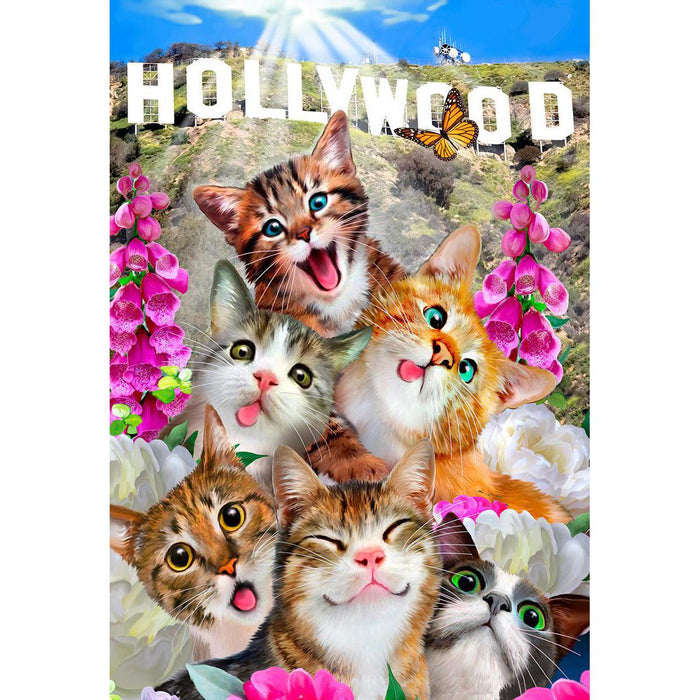 Kittens in Hollywood 75 Piece Wood Jigsaw Puzzle Wooden City - for just $11.99! 