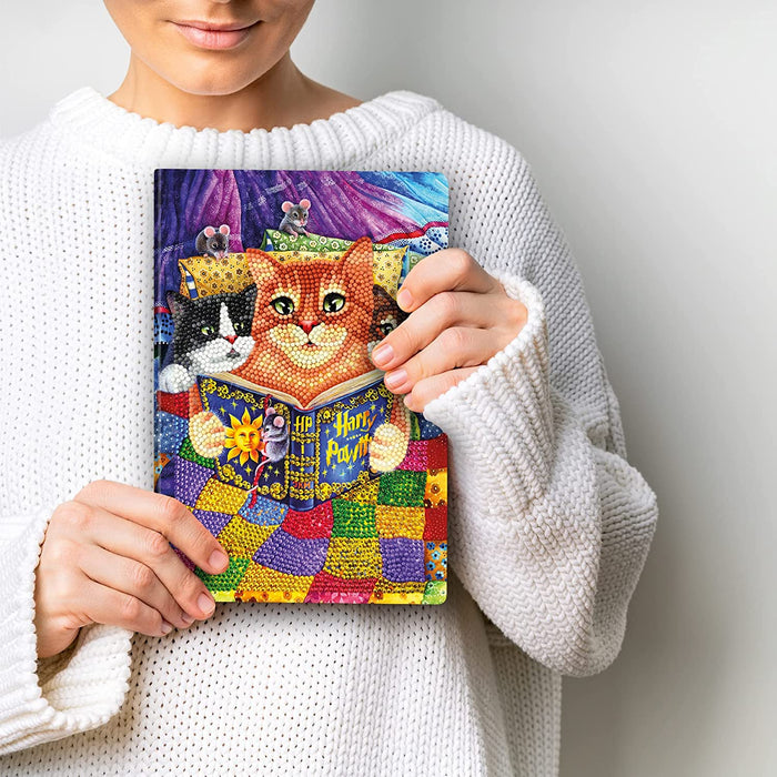 Kitty Bedtime Stories Crystal Art Notebook Kit Craft Buddy - for just $15.99! 