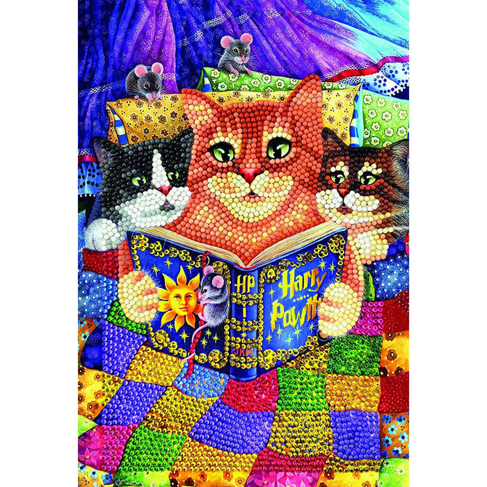 Kitty Bedtime Stories Crystal Art Notebook Kit Craft Buddy - for just $15.99! 