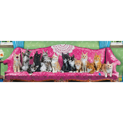 Kitty Cat Couch 1000 Piece Panoramic Jigsaw Puzzle Eurographics - for just $19.99! 