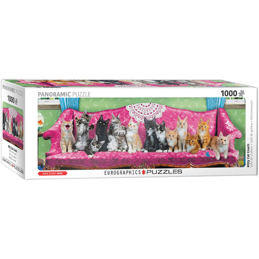 Kitty Cat Couch 1000 Piece Panoramic Jigsaw Puzzle Eurographics - for just $19.99! 