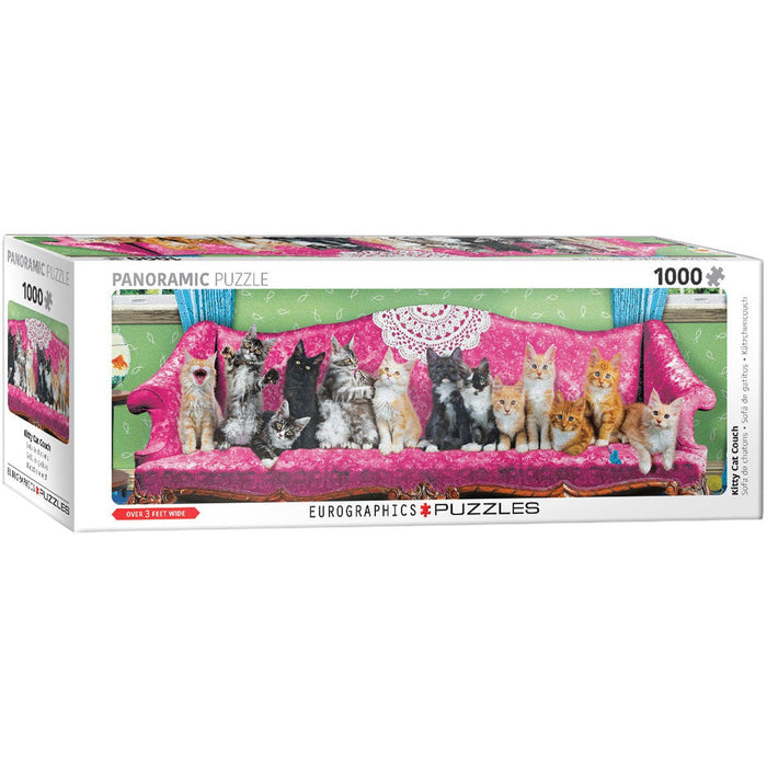 Kitty Cat Couch 1000 Piece Panoramic Jigsaw Puzzle Eurographics - for just $21.99! 