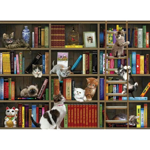 Kitty Librarians 1000 Piece Jigsaw Puzzle Cobble Hill - for just $19.99! 