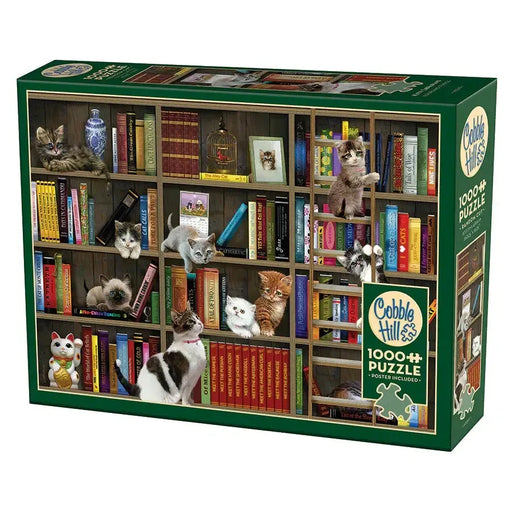 Kitty Librarians 1000 Piece Jigsaw Puzzle Cobble Hill - for just $19.99! 