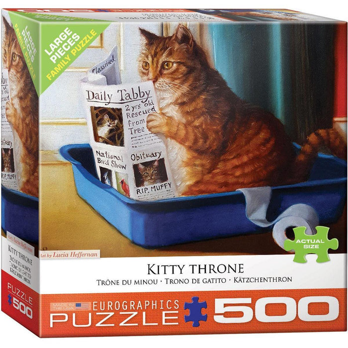 Kitty Throne 500 Piece Jigsaw Puzzle Eurographics - for just $17.99! 