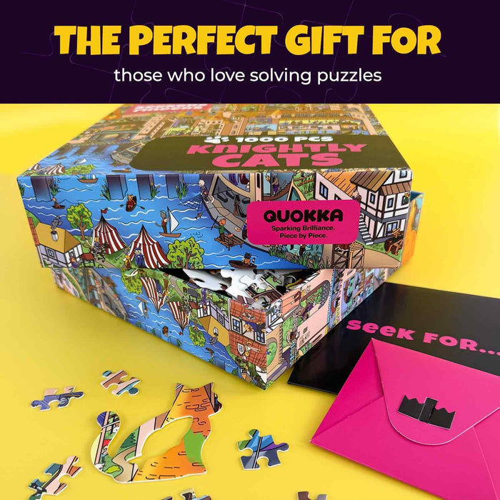 Knightly Cats Seekers Finders 1000 Piece Jigsaw Puzzle Quokka - for just $24.99! 