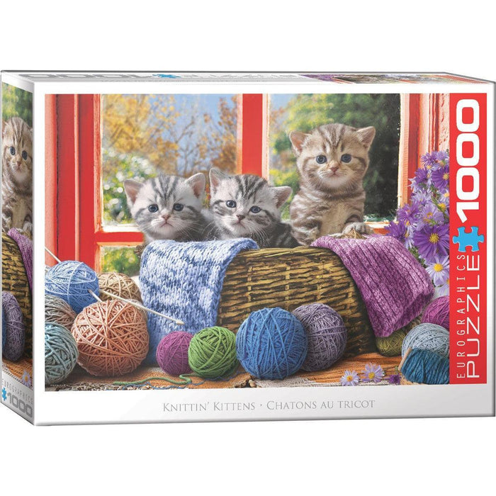Knittin' Kittens 1000 Piece Jigsaw Puzzle Eurographics - for just $19.99! 