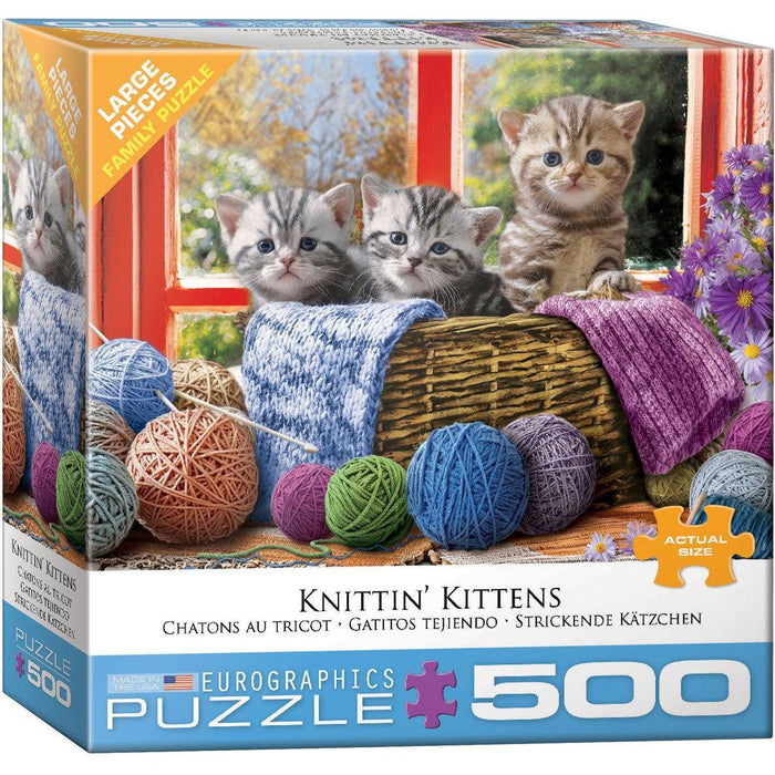 Knittin' Kittens 500 Piece Jigsaw Puzzle Eurographics - for just $17.99! 