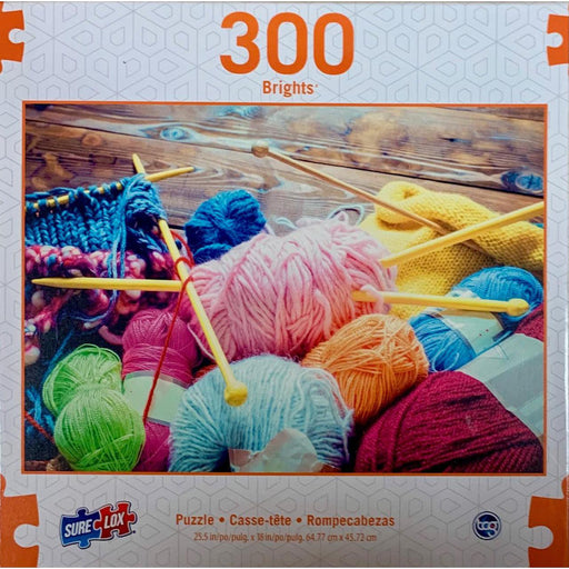 Knitting Needles Brights 300 Piece Jigsaw Puzzle Sure Lox - for just $14.99! 