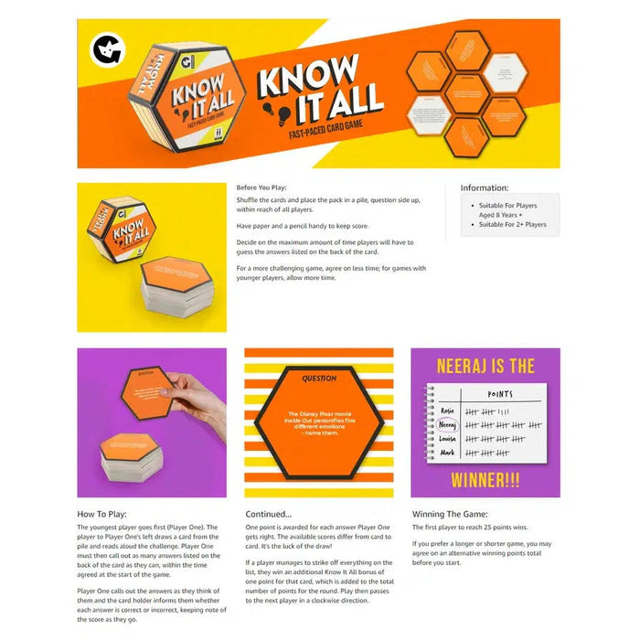 Know it All Trivia Card Game Ginger Fox - for just $5.99! 