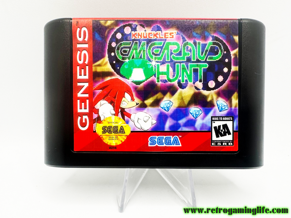 Knuckles Emerald Hunt Sega Genesis Repro Game Cart - for just $19.99! 