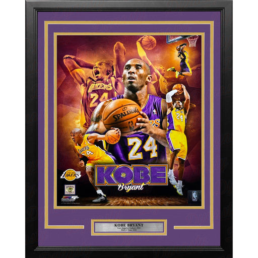 Kobe Bryant Los Angeles Lakers 11" x 14" Framed Basketball Collage Photo - Premium Framed Basketball Photos - Just $79.99! Shop now at Retro Gaming of Denver