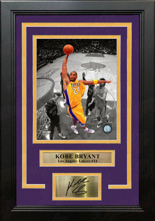 Kobe Bryant Spotlight Dunk Los Angeles Lakers 8" x 10" Framed Photo with Engraved Autograph - for just $79.99! 