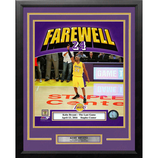 Kobe Bryant Final Career NBA Game Los Angeles Lakers 11" x 14" Framed Basketball Photo - Premium Framed Basketball Photos - Just $79.99! Shop now at Retro Gaming of Denver