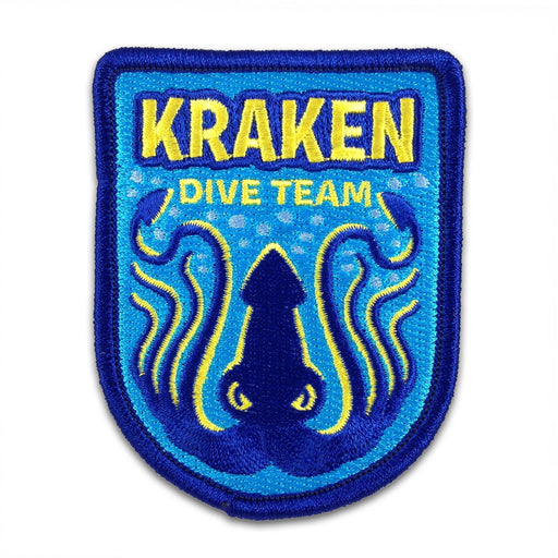 Kraken Dive Team Embroidered Patch: Iron-on - for just $9! 