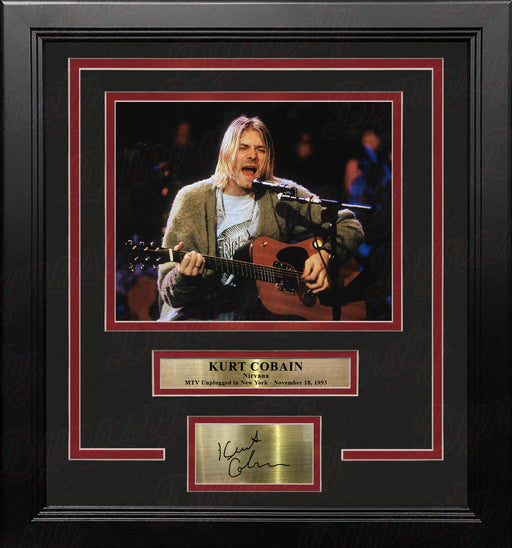 Kurt Cobain MTV Unplugged 8" x 10" Framed Photo with Engraved Autograph - for just $79.99! 