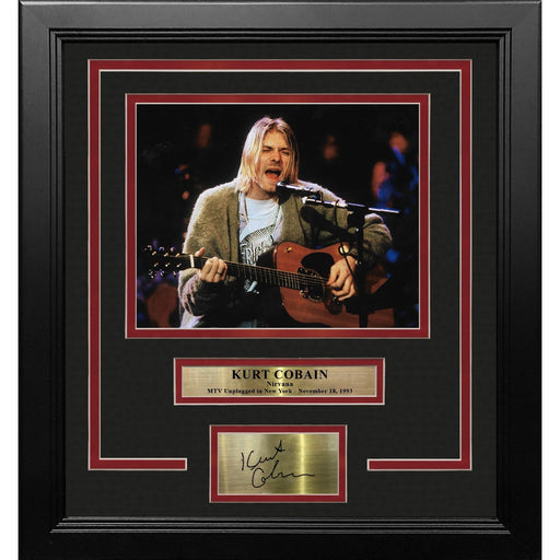 Kurt Cobain MTV Unplugged 8" x 10" Framed Photo with Engraved Autograph - Premium Engraved Signatures - Just $79.99! Shop now at Retro Gaming of Denver