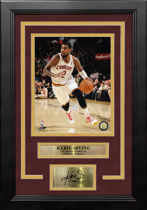 Kyrie Irving in Action Cleveland Cavaliers 8" x 10" Framed Basketball Photo with Engraved Autograph - for just $79.99! 