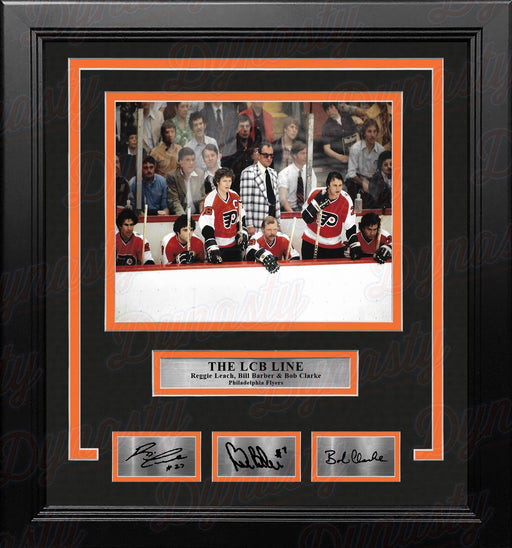 LCB Line Watching from the Bench Philadelphia Flyers Framed Hockey Photo with Engraved Autographs - for just $79.99! 