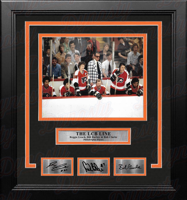 LCB Line Watching from the Bench Philadelphia Flyers Framed Hockey Photo with Engraved Autographs - for just $79.99! 