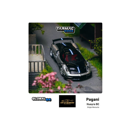 Tarmac Works Global64 Pagani Huayra BC Grigio Mercurio 2-Tone Silver/Blk 1:64 - Premium Pagani - Just $18.99! Shop now at Retro Gaming of Denver