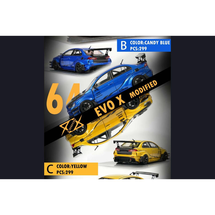 Error 404 Model Mitsubishi Evolution X Varis Widebody in Candy Blue OR Yellow 1:64 Each Limited to 299 Pcs - Premium Mitsubishi - Just $64.99! Shop now at Retro Gaming of Denver