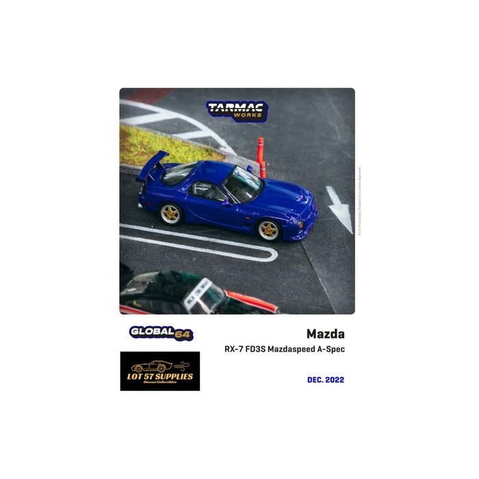 Tarmac Works Global64 Mazda RX-7 (FD3S) Innocent Blue Mica 1:64 - Just $18.99! Shop now at Retro Gaming of Denver