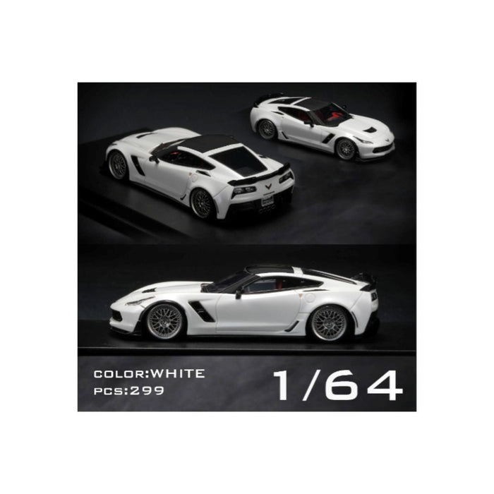 YM Model Chevrolet Covette C7 bagged in White 1:64 Limited to 299 Pcs - Just $69.99! Shop now at Retro Gaming of Denver