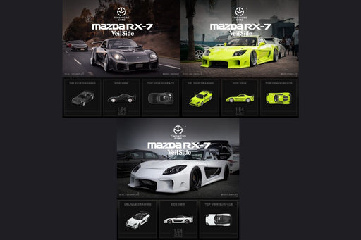 TimeMicro Mazda RX-7 VeilSide BLACK / GREEN / WHITE 1:64 - for just $34.99! 