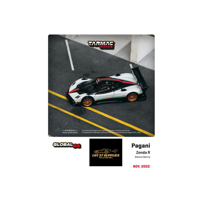 Tarmac Works Global64 Pagani Zonda R Bianco Benny Item #T64G-TL015-WH 1:64 - Just $19.99! Shop now at Retro Gaming of Denver